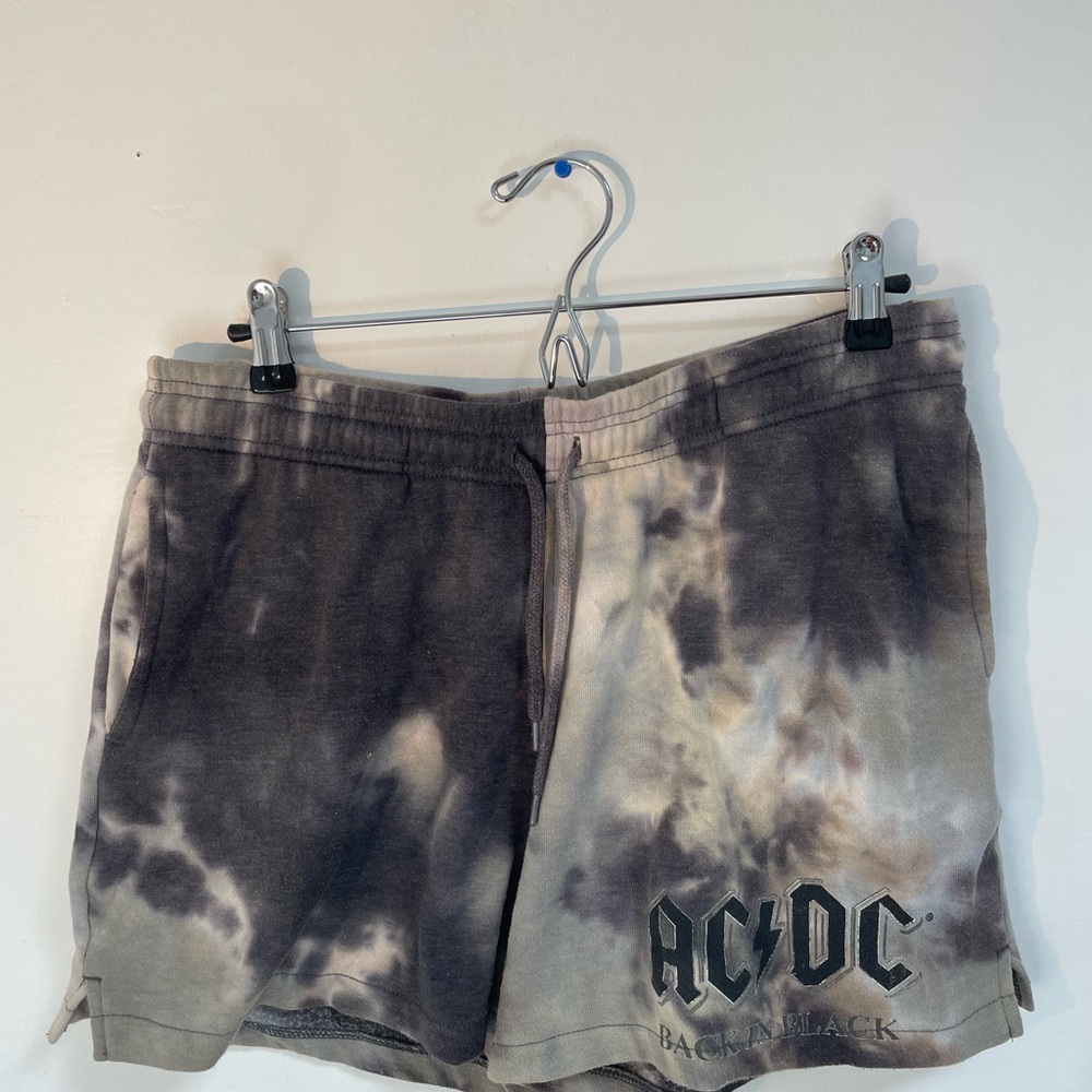 AC/DC Gray and Cream Shorts